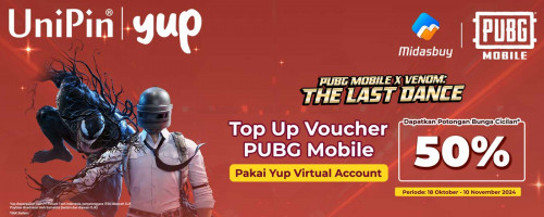 Top Up Voucher PUBG Mobile Pakai Yup Virtual Account dan Dapatkan Potongan Bunga Cicilan 50%!